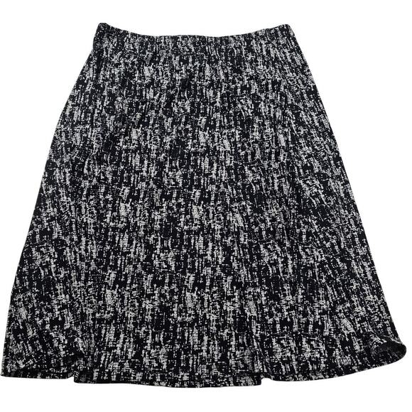 Appleseeds Dresses & Skirts - Vintage appleseeds PETITE L PL black white paint splatter pull on skirt modest +